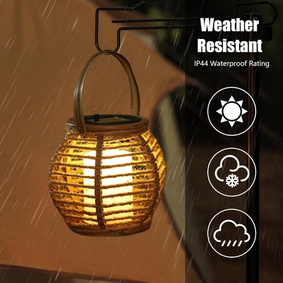 2 Pack Waterproof Solar Lanterns - Picture 3 of 7
